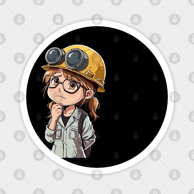 World's Okayest Construction Engineer v4 (no text) Magnet by AI-datamancer